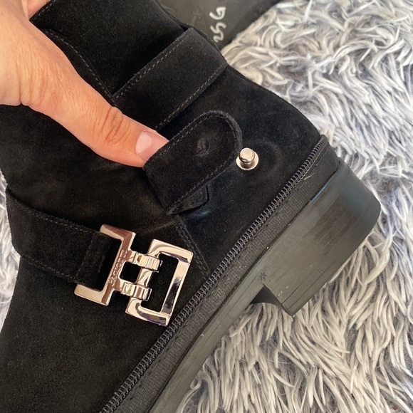 Cesare Paciotti Suede Black Boots Size 6.5 - Picture 9 of 17